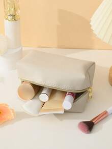 A Stylish Minimalist Portable Waterproof Cute Cosmetic Bag - Grey - View 3