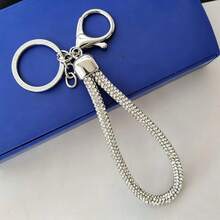 1pc Fashion Rhinestone Lanyard Pendant, Bag, Car Keychain, Women's Minimalist Key Chain - Multicolor - View 5