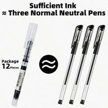 10/15/20/5pcs Liquid Ink Pens, Quick-Dry Signature Ink Pens, 0.5mm Black/Blue/Red Ink, School/Office Ballpoint Pens Back To School Essentials - Sets - View 5