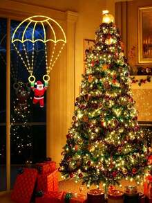 Creative Christmas Santa Parachute Light - USB Powered, 8 Lighting Modes, Colorful Lights To Create Christmas Atmosphere, Essential Christmas Decoration, Suitable For Home Decor, Holiday Gifts And Party Scenes - Parachute Grandpa - View 8