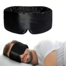Mặt nạ ngủ satin che sáng diện rộng, dây đeo móc dán điều chỉnh được, mặt nạ che mắt mềm chống ánh sáng, phù hợp dùng tại nhà và khi đi du lịch - Rèm cản sáng hoàn toàn - Xem 7