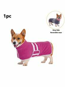 1pc Reversible Dog Absorbent Bathrobe, Plush Bathrobe, Soft And Comfortable, Quick-Drying And Adjustable, Suitable For Different Dog Breeds And Body Types, Ideal For Bathing, Swimming, Beach And Daily Care - Multicolor - View 41
