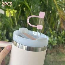 2 PCS Straw Cap Sets, Suitable For 20/30/40 Ounces Travel Cups, PVC Straw Cap Covers, Dust-Proof Beverage Accessories - Multicolor - View 13