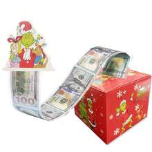 FIFA Kotak Uang Tarik Kejutan Dekorasi Pesta Ulang Tahun Tema Monster Hijau Natal Tas Kertas Hadiah Produk Baru - Kotak Kartun - View 2