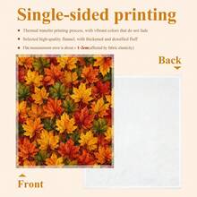 1pc Autumn Maple Leaf Theme Throw Blanket, Colorful Maple Leaf Print Pattern Fleece Blanket, Flannel Single-Sided Printed Blanket, Perfect For Holidays, Birthdays, Sofa And Home Decor - Multicolor - View 4