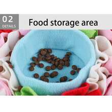 1pc Pet Snuffle Mat, Dog Puzzle Toy For Intelligence, Stress Relief, Emotional Improvement, Bonding, Slow Feeding Training, Suitable For All Seasons, Interactive Play With Small Toy - Multicolor - View 4