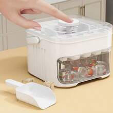 Portable Ice Maker With One-Touch Press Double Layer 50 Ice Cube Maker UK - A - View 5