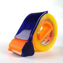1pc Packing Tape Dispenser Set With 30m Tape, Handheld Packaging Tape Dispenser With Built-In Metal Cutter, Carton Sealing Tool, Suitable For Home Moving, Warehouse, Office And Express Packaging - Plastic - View 6
