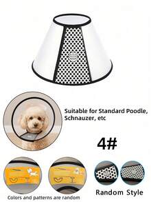 1pc Pet Recovery Collar Protective Shield, Universal For Cats & Dogs, Anti-Licking & Anti-Biting - White - View 10