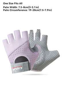Ueasy 2pcs Women's Non-Slip Half-Finger Fitness Gloves, Breathable Micro-Pore Material & Gel Palm Padding, Adjustable Hook & Loop Wrist Strap, Multi-Function Gloves Suitable For Weightlifting, Cycling, Pull-Up Training - Multicolor - View 16