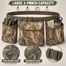 Hunting Game Belt With Storage Bag, 51 Inch Adjustable Length, Camouflage Pattern Dove Belt - Camouflage - View 3