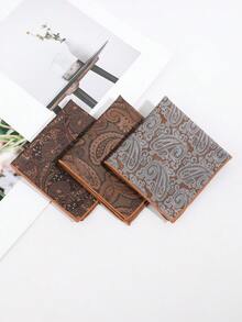 1pc Men's Fashion Versatile Exquisite Paisley Pattern Pocket Square Handkerchief Suit Breast Pocket Square Suitable For Daily Business Banquet Matching - Multicolor - View 2