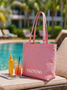 Valentino Pink Canvas Tote Bag - Pink - View 2