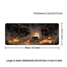 White Ghost Reading Book Pumpkin Forest Desk Mat Halloween Theme Playmat Large Rubber Mouse Pad Mousepad NonSlip Base For Work Office Game Home Tabletop Mat - View 15