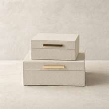 1 Set Honeycomb Pattern PU Jewelry Box With Lid, Large Capacity Jewelry Box, Modern Home Jewelry Storage Box, Room Decor Box, Elegant Faux Leather Storage Box, Modern Jewelry Storage Box With Gold Clasp, Suitable For Vanity And Home Decor - White - View 2