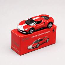 Burago 1:64 比例合金模型車 Ferrari 296 GTB 紅色，創意口袋車模型玩具，人偶禮品 - 296 GTB-Red - 查看 6