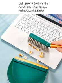 1PC Mini Dustpan And Brush Set, Small Hand‑Held Broom Dustpan Combo For Desk Table Sofa Countertop Household Cleaning - Multicolor - View 7