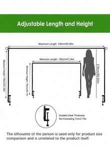 Adjustable Width Photography Backdrop Support Stand With Heavy-Duty Flat Base, Metal Steel Pipe Curtain Frame Set, Suitable For Party, Birthday, Wedding, Holiday Gathering, Photo Booth And Festival Event Decoration - Multicolor - View 7