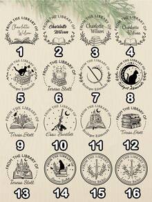 客製化地址印章，個性化姓名印章，現代極簡圖標風格，適用於婚禮邀請函、信封、感謝卡、商業品牌，客製化自動印油印章，節日禮物，適合情侶和小企業主 - 風格B - 查看 2