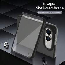 1pc Hadaasi Multicolor Vertical Flip Fold Phone Case, Integral Shell-Membrane Cover With Built-In Front Screen Protector, 360° Rotatable Magnetic Invisible Kickstand, Magnetic Compatible Wireless Charging, Matte Anti-Fingerprint Full Body Protective Case With Raised Lens Protection Compatible With Samsung Z Fold8/Z Fold 8 Ultra/Z Fold7/Z Fold6/Z Fold5/Z Fold4/Z Fold3 And Compatible With IPhone Duo - Multicolor - View 7
