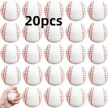 20pcs Mini Foam Sports Balls - 6cm White Baseballs, Suitable For Party Games, Relaxation, Sports Themed Decoration - Multicolor - View 7