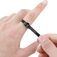 1pc Finger Measuring Ruler With Magnifying Glass Ring Size Gauge Ring Diameter Measuring Ruler Belt-Style Finger Size Measuring Tape - A - View 5