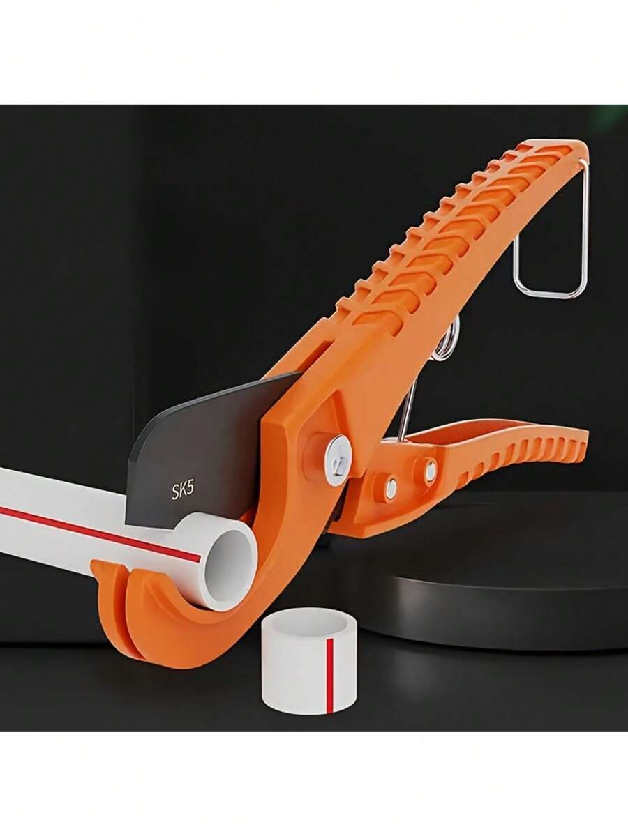 Heavy Duty Ratchet Pipe Cutter, Suitable For PVC/PEX Pipes - Equipped With Adjustable Tension Device, Durable Plastic Body And Metal Clamp, 0-32mm Pipe Cutting Tool (No Assembly Required) - Plumbing And HVAC Duct Maintenance Tool - Multicolor - View 1