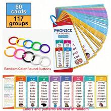 60pcs 117 Set Kartu Flash Pinyin, Termasuk Huruf Ganda, Kombinasi CVC, Pelafalan Vokal Pendek dan Vokal Panjang, Kartu Kata Visual, Cocok untuk Pembelajaran Anak, Mainan Edukasi, Perlengkapan Belajar Anak - MultiWarna - View 13