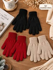 3pcs Unisex Winter Accessory Set, Warm Knitted Hat Scarf Gloves, Soft Thickened Matching Set, Suitable For Cold Weather Outdoor Walking Travel Christmas Gift - Multicolor - View 10