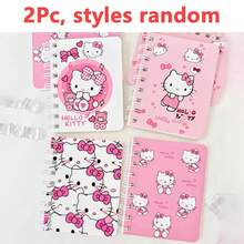 1/2/4pcs Cute Hello Kitty Spiral Notebook A7 Pink Cartoon Kitty Print Coil Diary, Portable Ruled Writing Journal, Adorable Stationery Notebook, Suitable For Girls Teenagers School Office Supplies - A - View 10