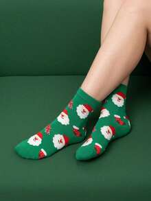 1 Pair Women's Mid-Calf Socks Unisex Couple Socks Long Tube All Season Regular Thickness Cute Jacquard Casual Light Sports Socks Fashion Versatile Colorful Food Animal Vegetable Pattern - Multicolor - View 6