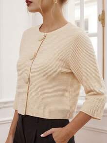 Women Cardigans - Cream - View 6