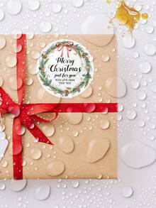 1/30/90/160pcs Customizable Christmas Theme Round Stickers, Multi-Color PVC Waterproof & Oil-Proof, Diverse Christmas Classic Element Combination Design, Suitable For Gift Box Decoration, Item Classification Labeling, Storage Box Identification, Wine Bottle Decoration And More, Perfect For Friends, Colleagues, Family, Christmas, Parties, Birthday Parties - Multicolor - View 5