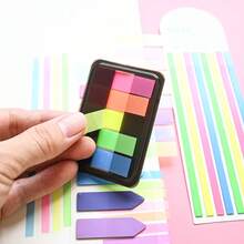 6 Sets Style 1 Set Ultra Thin Index Tabs Labels PET Material Semi-Transparent Plastic Waterproof Sticky Notes Color Series Marker Stickers Student Textbook Record Tabs With Ruler Reading Book Memo Stickers School Supplies Office Document Tabs - one-size - View 7
