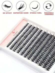 240/200 قطعة رموش صناعية طبيعية مختلطة D Curl Vacation Lashes 40D مقاس 9-16 مم، رموش فردية كثيفة صف واحد، رموش صناعية DIY بتصميم عناقيد، إكستنشن رموش فردية، عناقيد رموش، رموش صناعية - D - مشاهدة 9
