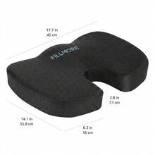 1pc Mesh Memory Foam Seat Cushion, 45*35*7cm Upgraded Version, Breathable Mesh, Excellent Support, Removable & Washable Cover, Suitable For Home Chairs, Office Long Sitting, Driving, Enhances Comfort - 1PC - View 2