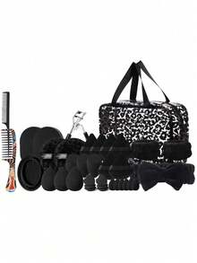 56pcs Super Soft Premium Synthetic Fiber Makeup Brush Set, Multi-Function Makeup Brushes Including Foundation Brush, Powder Brush, Blush Brush, Concealer Brush, Highlighter Brush, Eyebrow Brush, Eyeshadow Brush Etc. - Black - View 7