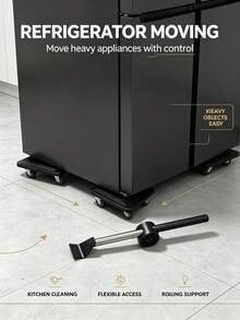 1 Set Furniture Moving Tool Kit, 360° Rotating Red Rubber Single Wheel Furniture Moving Rollers, Labor-Saving Lifting Tool, Suitable For Sofas, Refrigerators, Cabinets And Heavy Furniture Items, Floor-Friendly, Easy Position Adjustment - Moving Tools - View 6