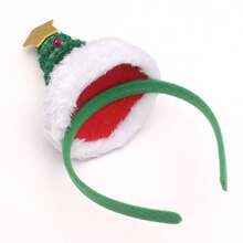 1pc/New Christmas Tree Shaped Headband Adult Party Decoration Cute Christmas Tree Headband Hair Accessory - Multicolor - View 7