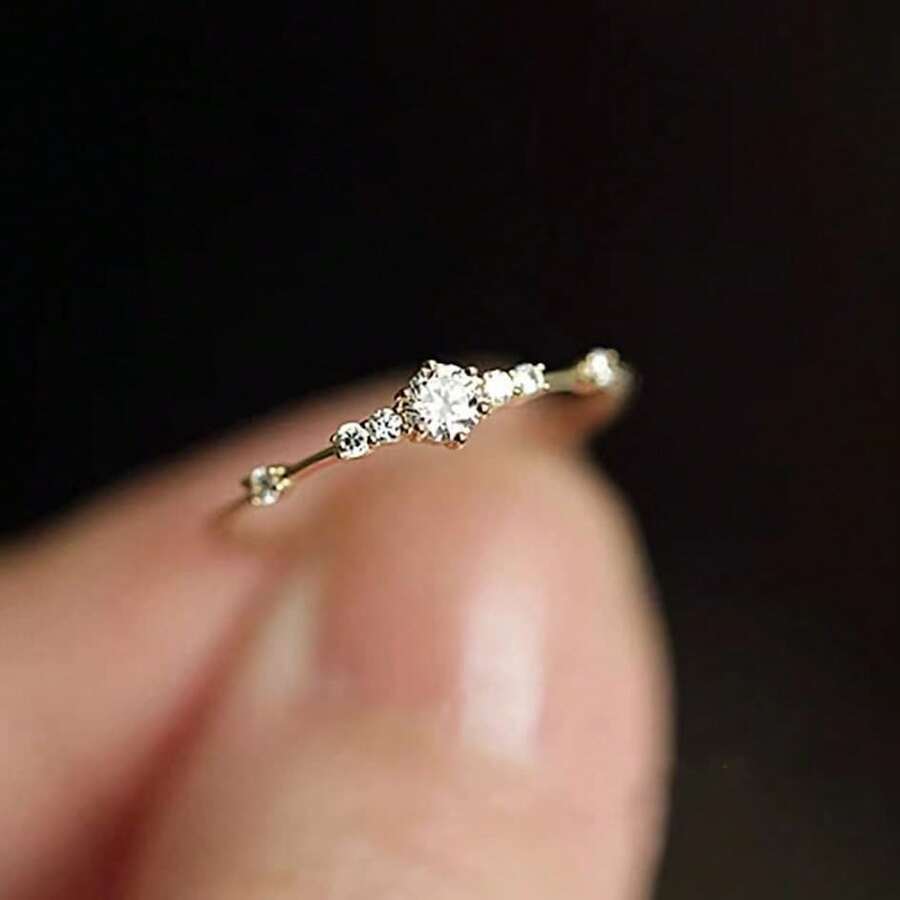 Women Engagement Rings - Gold - View 1