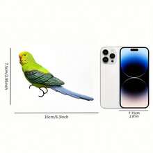 1pc Resin Parrot Decor, Realistic Bird Statue With Hook, Suitable For Outdoor Garden Fence And Flower Pot Decoration, Tropical Style Yard Decor And Holiday Party Props - Bird Figurine - View 8