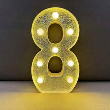 21cm/8.27in Silver Letter Light Home Decor, Wedding Birthday Party Proposal Decoration Letter & Number Light, Girls Dorm Room Decoration Light, Letter Light Sign - Warm white light - View 22