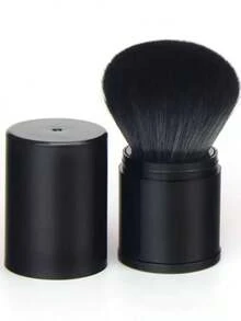 New Portable Replaceable Powder Brush, Reusable Makeup Tool, Retractable Makeup Brush, Portable And Hygienic, Replaceable Sunscreen Powder/Blush Brush, Daily Makeup Travel Body Brush, SPF Powder Dispenser, Cosmetics - Black - View 11