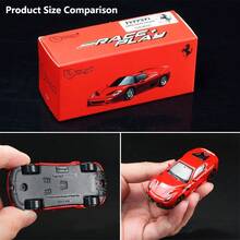 Burago 1:64 比例合金車模 Ferrari F12tdf 紅色，創意口袋車模玩具，人偶與禮品 - F12tdf-Red - 查看 2