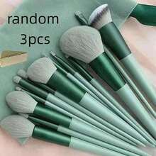 New Random 3pcs Mint Green Makeup Brush Set Portable Soft Bristle Blush Brush Eyeshadow Brush Powder Brush Contour Brush Concealer Brush Full Set Makeup Tools - Mint Green - View 8