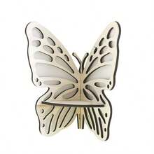 Nordic Floral Hollow Storage Shelf, 1pc, Sweet Floral Hollow Design With Girly Charm. Can Be Hung On Bedroom Or Children's Room Corner Walls, Storing Small Items While Decorating The Space. Suitable For Placing Dolls, Green Plants Or Books, Combining Storage And Decoration To Add A Fresh And Cute Nordic Atmosphere To The Room. - Solid Color Butterfly - View 1