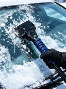2pcs 5-In-1 Detachable Telescopic Snow Brush Ice Scraper, Rotatable Winter Snow Removal Tool, Suitable For Car Windshield, Driveway And Sidewalk, ABS Aluminum Alloy Material - Multicolor - View 5
