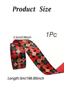 1/5Pcs Christmas Ribbon Satin Ribbon Set, Suitable For Gift Wrapping, DIY Crafts, Christmas Tree Decoration, Bouquet, Holiday, Birthday Party Decoration - View 10