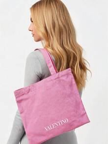 Valentino Pink Canvas Tote Bag - Pink - View 5