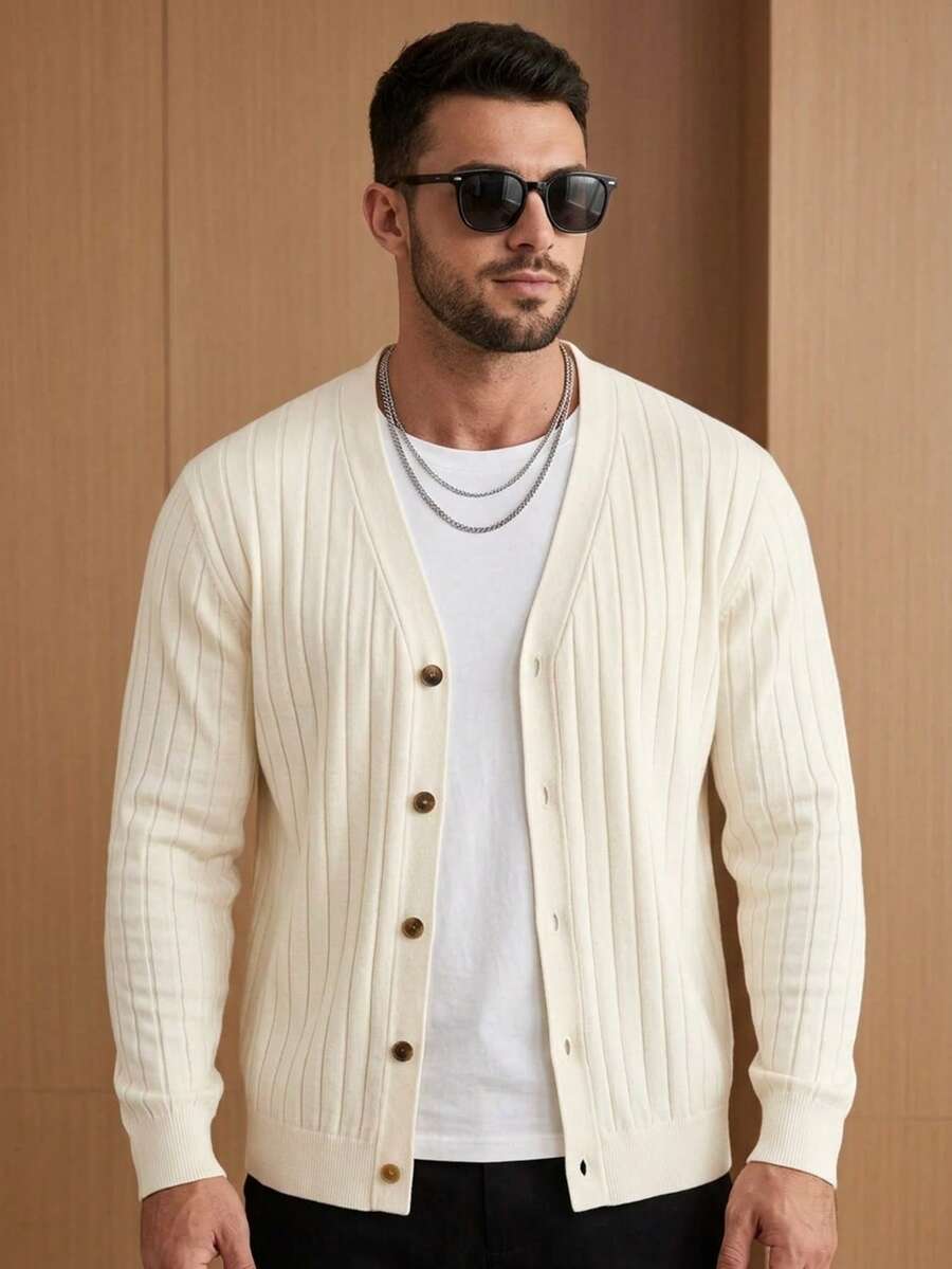 Men Cardigans - Weiss - Übersicht 1
